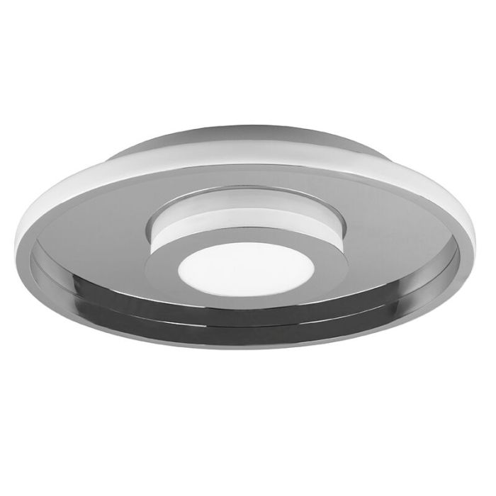 Plafonnier salle de bain moderne chromé, Kayla, 35W, 3000K LED, IP44