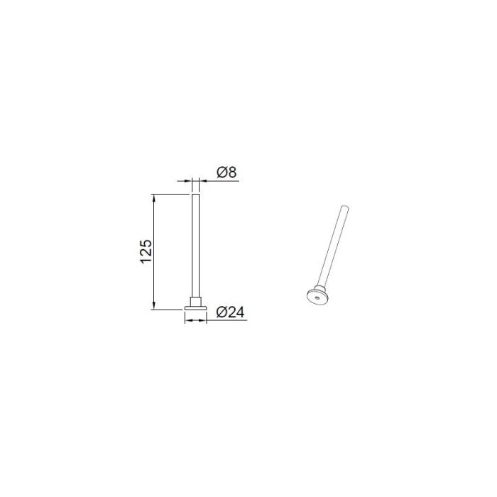 Suspension pour éclairage sur rail biphasé, métal, noir, 12,5cm
