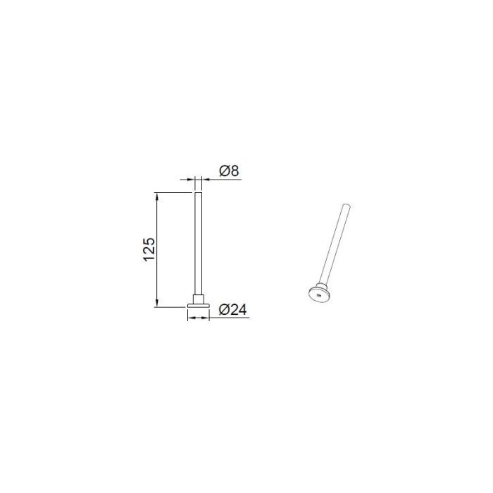 Suspension pour éclairage sur rail biphasé, métal, gris, 12,5cm