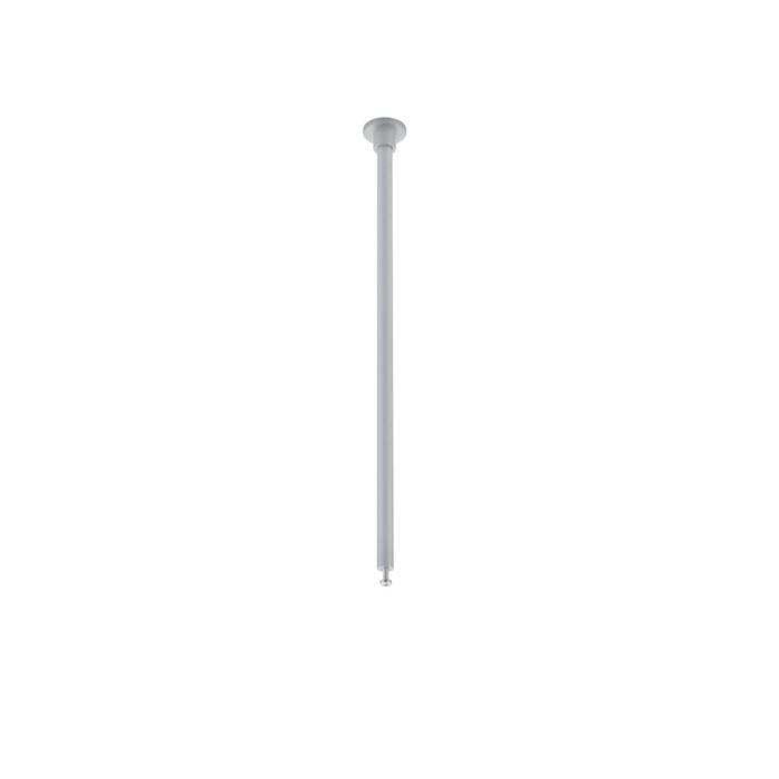 Suspension pour éclairage sur rail biphasé, métal, gris, 25cm
