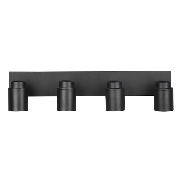 Spot plafond salle de bain moderne noir, Nelis, IP44