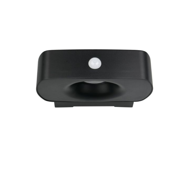 Applique solaire extérieur moderne noire, Pytsje, 6W, 4000K LED, IP44, avec interrupteur