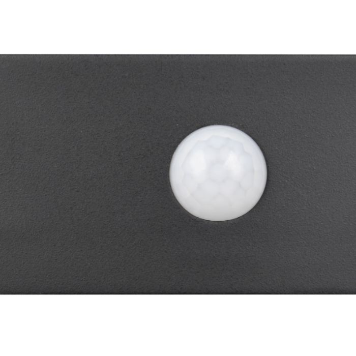 Applique solaire extérieur moderne noire, Pytsje, 6W, 4000K LED, IP44, avec interrupteur