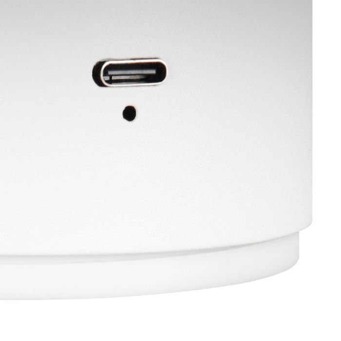 Applique murale rechargeable en métal blanche, Khaoula, 1,5W, 3000K LED, gradable en 3 étapes