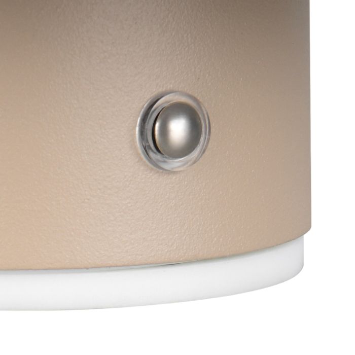 Applique murale rechargeable en métal marronne, Khaoula, 1,5W, 3000K LED, gradable en 3 étapes