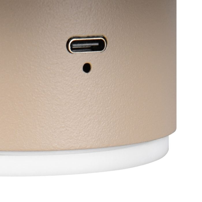 Applique murale rechargeable en métal marronne, Khaoula, 1,5W, 3000K LED, gradable en 3 étapes