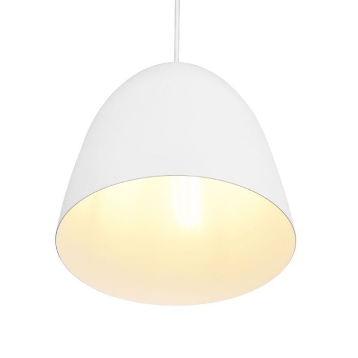 Suspension demi-sphère moderne blanche, Ingmar