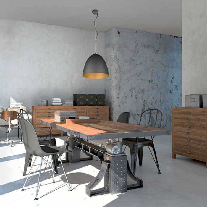 Suspension demi-sphère moderne noire, Ingmar