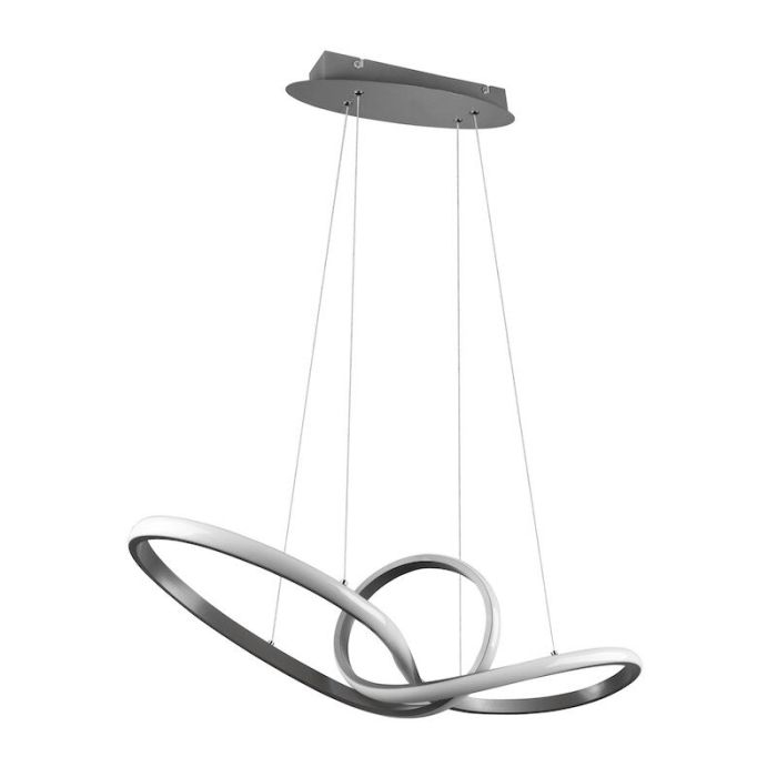 Suspension moderne nickel, Jonny, 28W, 3000K LED