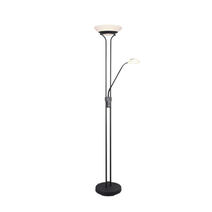 Lampadaire liseuse moderne noir, Fredrika, 27W, 3000K LED, avec variateur tactile