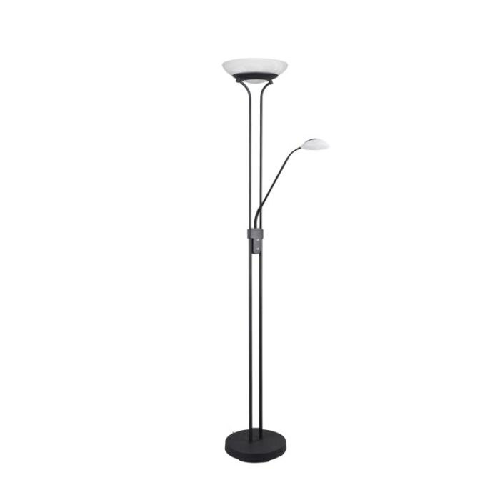 Lampadaire liseuse moderne noir, Fredrika, 27W, 3000K LED, avec variateur tactile