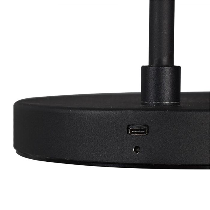 Lampadaire moderne noir, Suraya, 4,5W, 3000K LED, avec variateur tactile