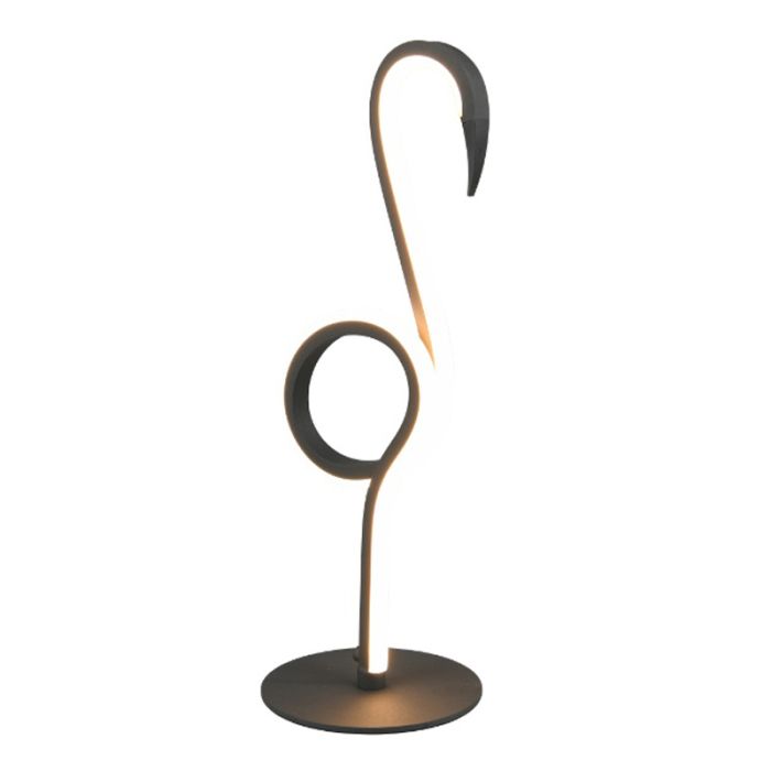 Lampe de table design noire, Puk, 6W, 3000K LED, avec interrupteur