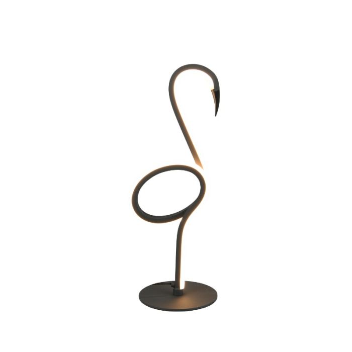 Lampe de table design noire, Puk, 6W, 3000K LED, avec interrupteur