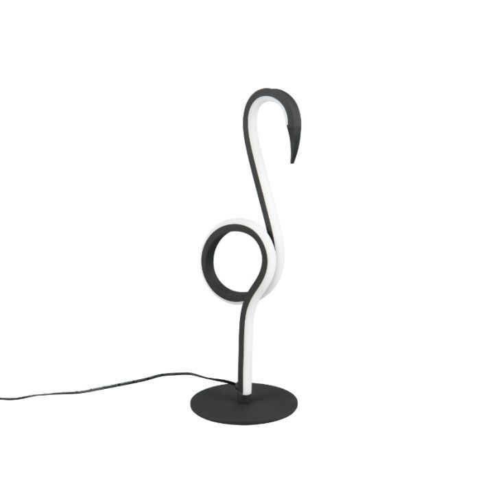 Lampe de table design noire, Puk, 6W, 3000K LED, avec interrupteur