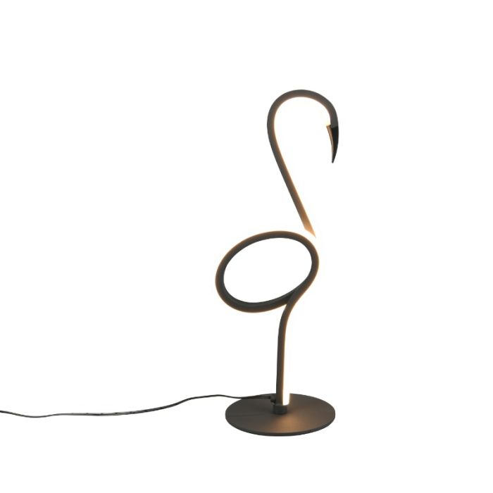 Lampe de table design noire, Puk, 6W, 3000K LED, avec interrupteur