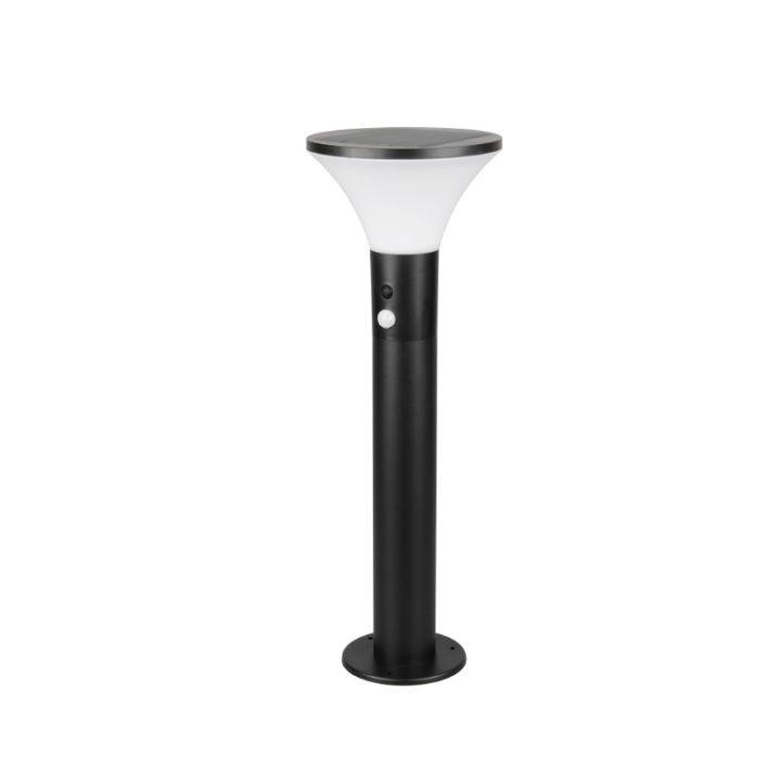 Lampadaire extérieur solaire moderne noir, Nebahat, 3W, 4000K LED, IP44