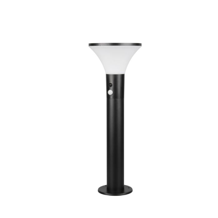 Lampadaire extérieur solaire moderne noir, Nebahat, 3W, 4000K LED, IP44