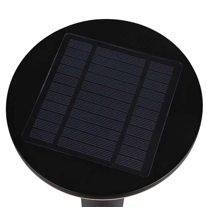 Lampadaire extérieur solaire moderne noir, Nebahat, 3W, 4000K LED, IP44