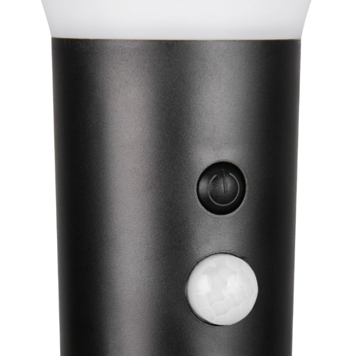 Lampadaire extérieur solaire moderne noir, Nebahat, 3W, 4000K LED, IP44