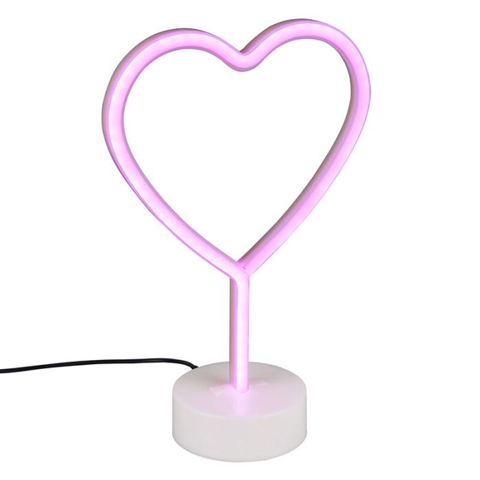 Lampe de table pour enfants en plastique rose, Sorian, 1W, 3000K LED