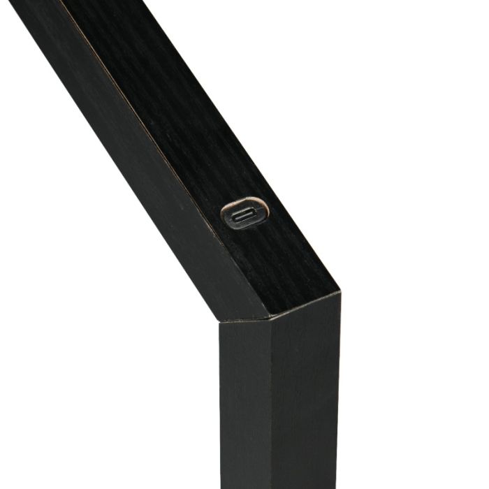 Lampe de table rechargeable moderne noire, Reijer, 2W, 3000K LED, avec variateur tactile