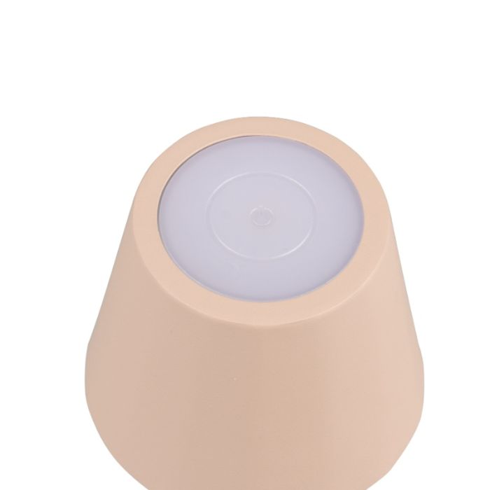 Lampe de table rechargeable en métal marronne, Priya, 1,6W, blanc chaud à froid réglable LED, gradable en 3 étapes