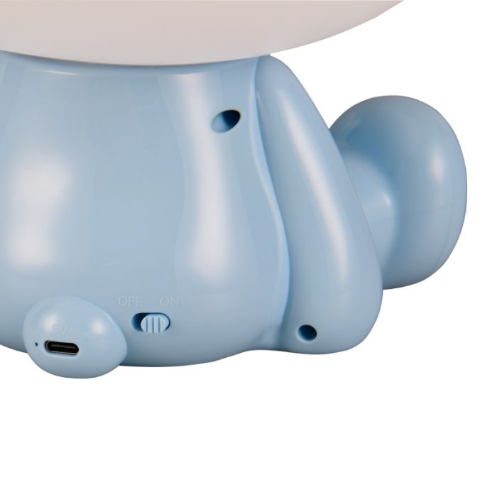 Lampe de table pour enfants en plastique bleue, Lumibear, 0,3W, RGB LED, avec interrupteur