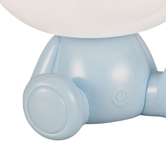 Lampe de table pour enfants en plastique bleue, Lumibear, 0,3W, RGB LED, avec interrupteur