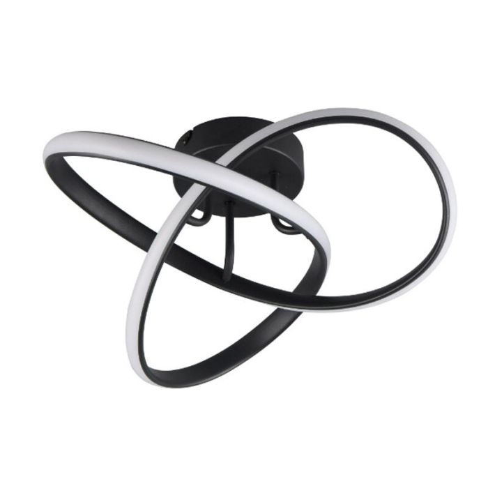 Plafonnier design noir, Suat, 15W, 3000K LED