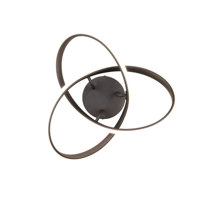 Plafonnier design noir, Suat, 15W, 3000K LED