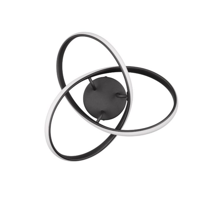 Plafonnier design noir, Suat, 15W, 3000K LED
