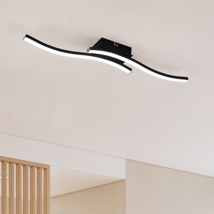 Plafonnier moderne noir, Go, 5W, 4000K LED