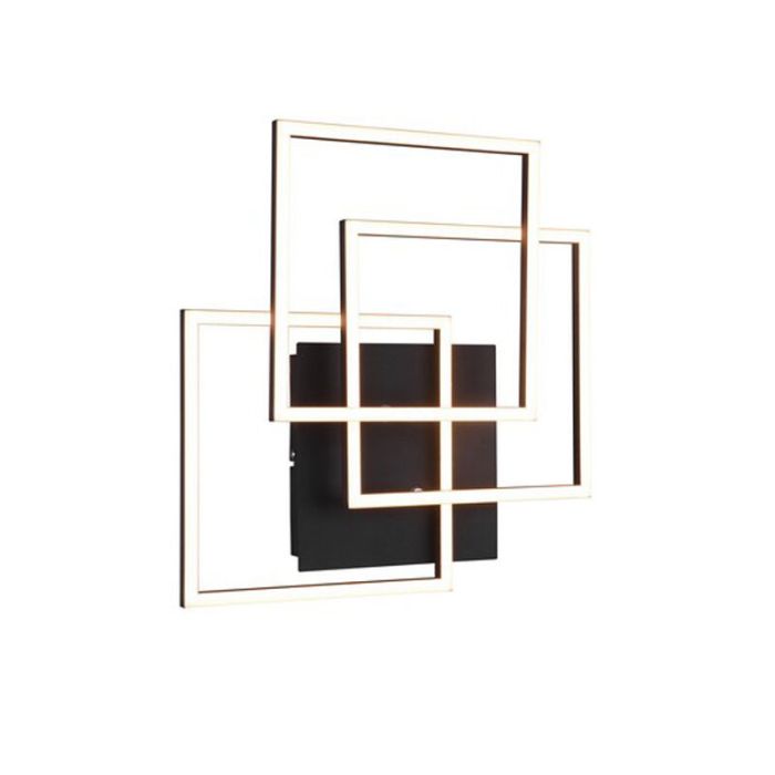 Lampe plafond moderne noire, Bibiana, 28W, blanc chaud à froid réglable LED, avec télécommande