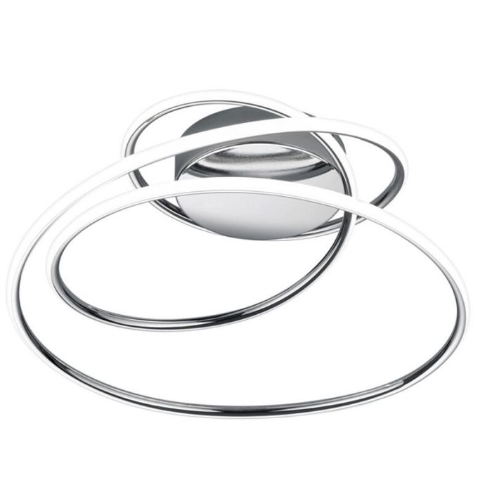 Lampe plafond design chromée, Marell, 36W, 4000K LED, gradable en 3 étapes