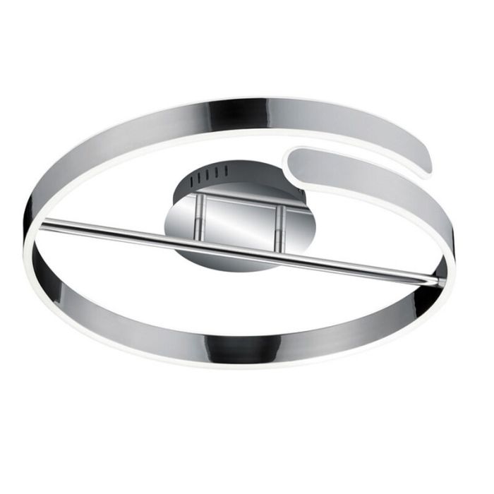 Lampe plafond design chromée, Resy, 37W, 4000K LED, gradable en 3 étapes