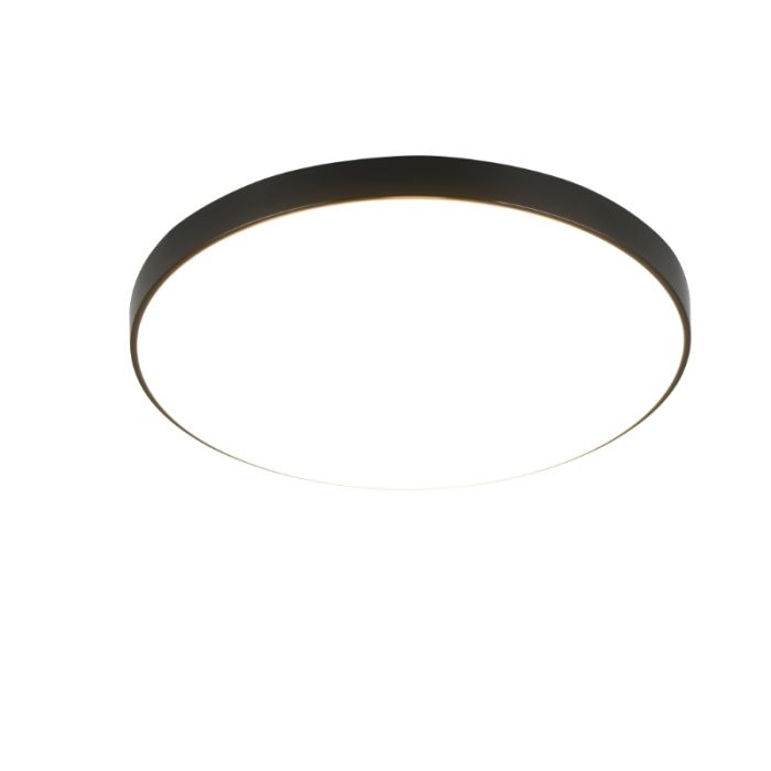 Lampe plafond en plastique noire, Sharde, 18W, 4000K LED, IP44