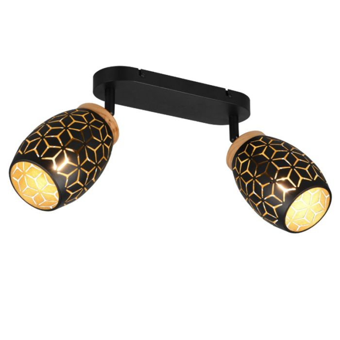 Spot plafond moderne noir, Delana