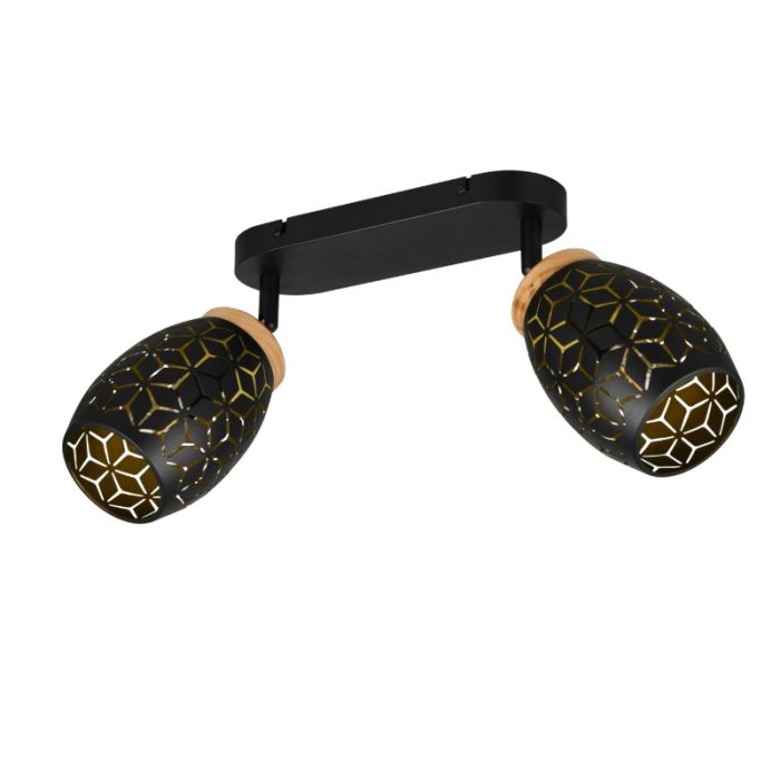 Spot plafond moderne noir, Delana