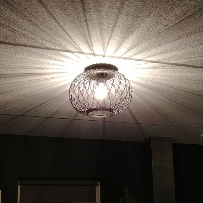 Lampe plafond noire industrielle, Karly