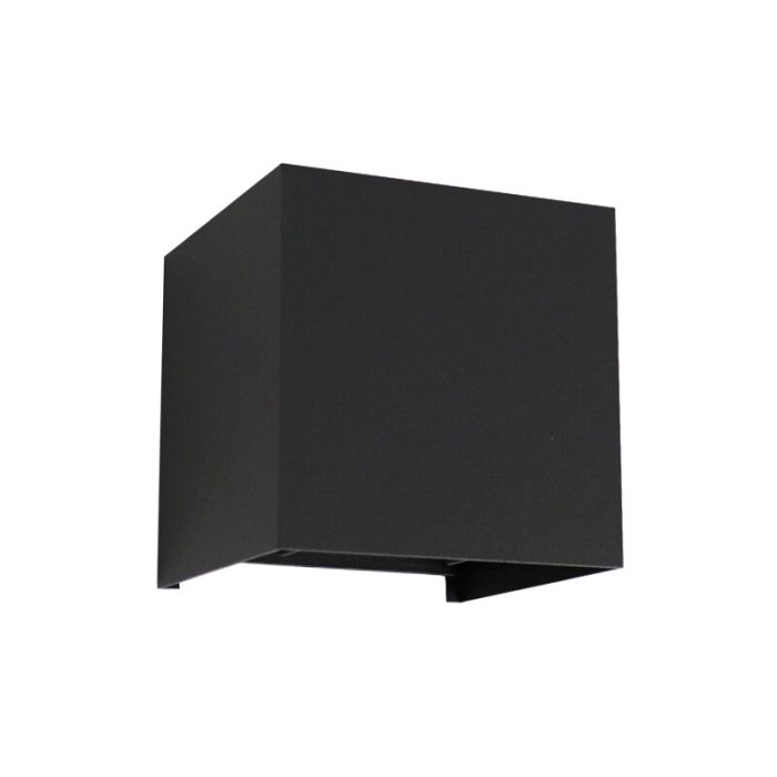 Lot de 10 applique up and down noire moderne, Dion, 6W, 3000K LED, IP65