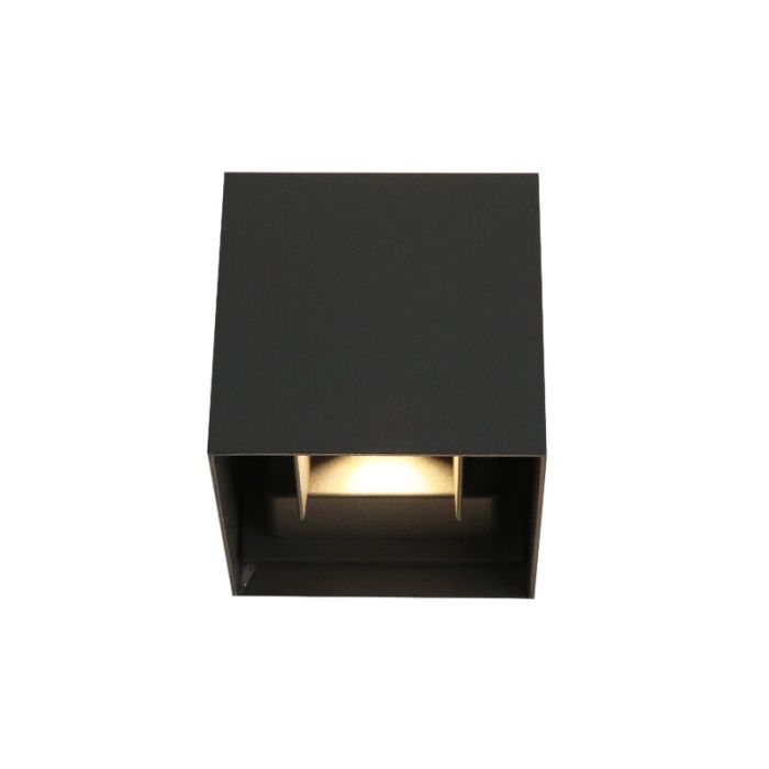 Lot de 10 applique up and down noire moderne, Dion, 6W, 3000K LED, IP65