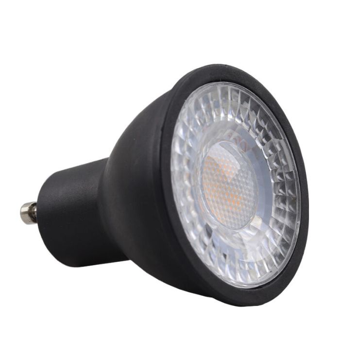 10-pack Noir LED GU10 place Antonie, 3 Watt 2700K (Blanc Chaud)