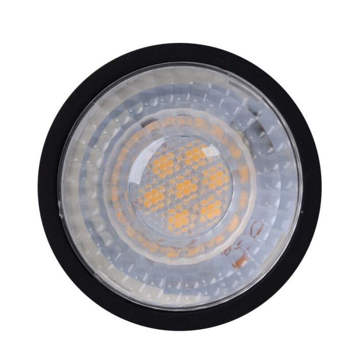10-pack Noir LED GU10 place Antonie, 3 Watt 2700K (Blanc Chaud)