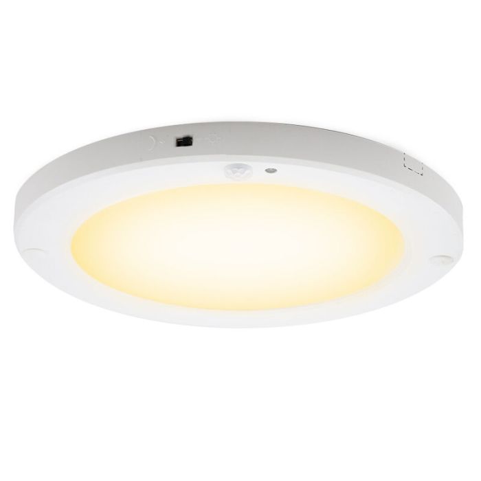 Plafonnier avec capteur blanc en plastique, Luan, 20W, 3000K LED