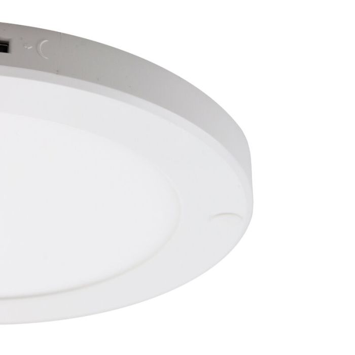 Plafonnier avec capteur blanc en plastique, Luan, 20W, 3000K LED