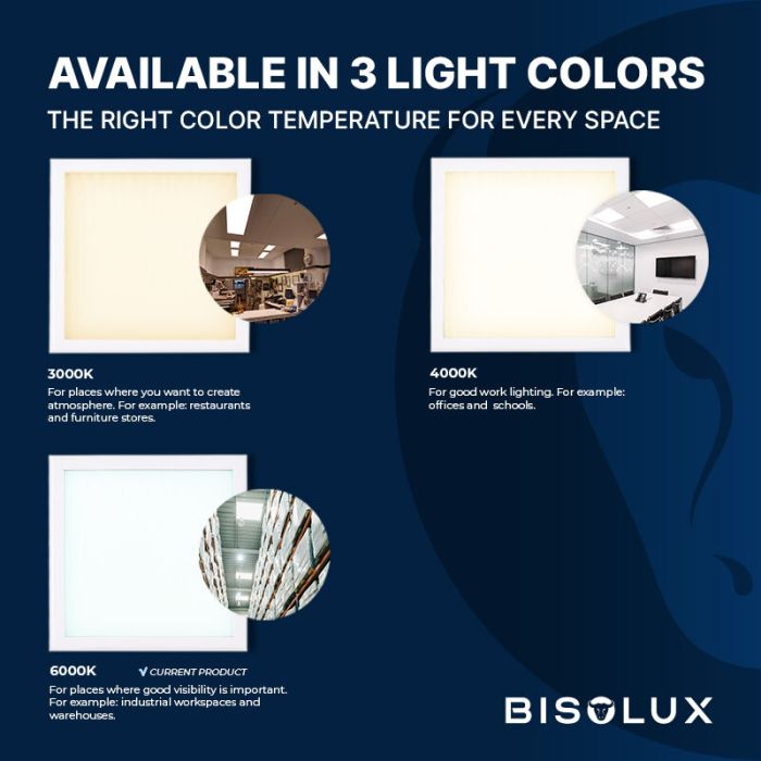 Panneau LED 30x30 cm - Bisolux Master - 12W - 6000K