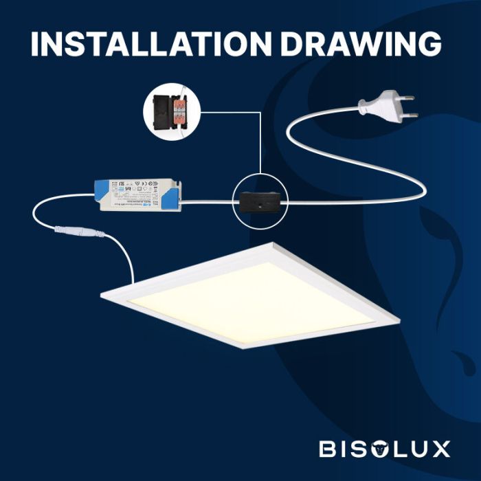 Panneau LED 30x30 cm - Bisolux Master - 12W - 6000K