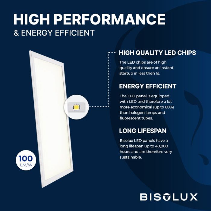 Panneau LED 60x120 cm - Bisolux Master - 60W - 6000K