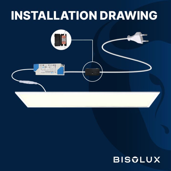 Panneau LED 60x120 cm - Bisolux Master - 60W - 6000K